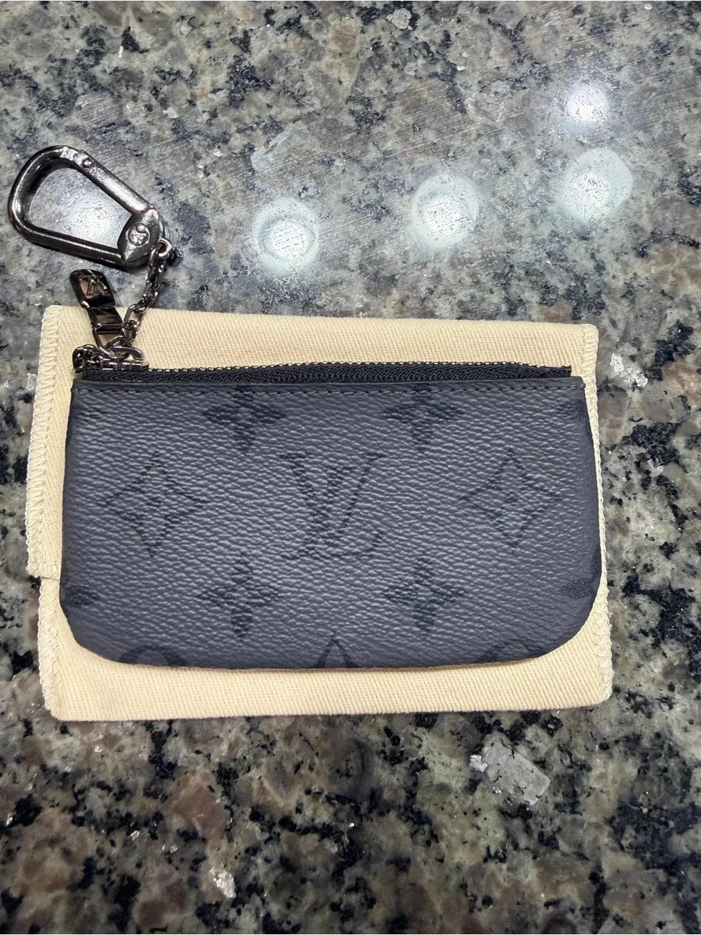 Louis Vuitton Black Monogram Canvas Key Pouch